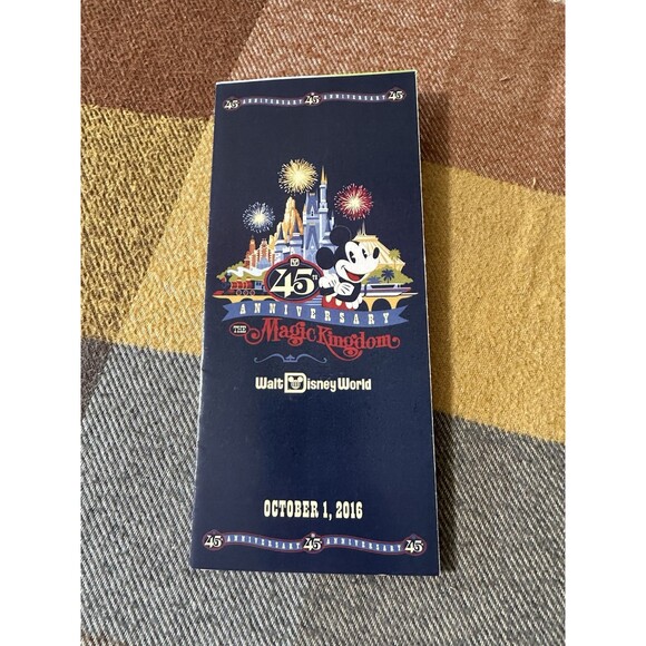 NEW Disney World Magic Kingdom 45th Anniversary October 1 2016 Park Map Poster - Picture 2 of 8